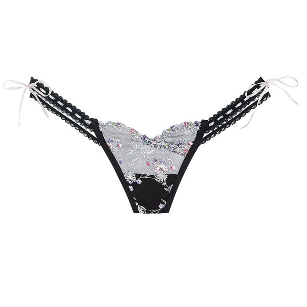 3 PIECE FOR LOVE & LEMONS Angelica Scoop Bra Garter Thong set - Picture 16 of 16